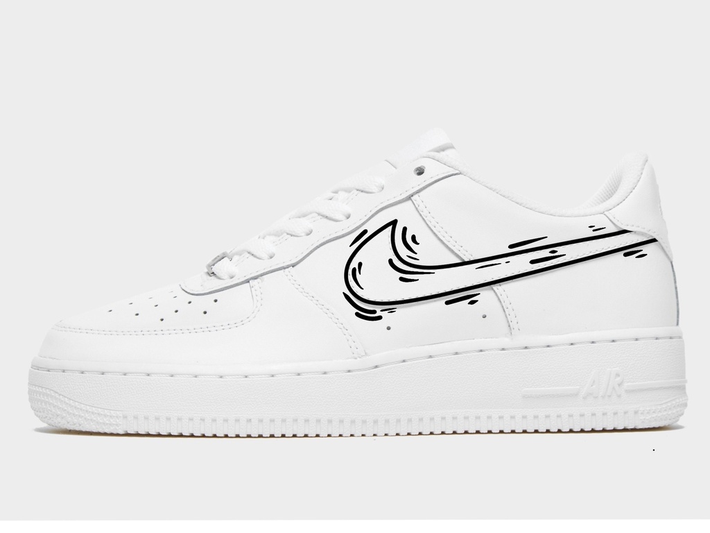AF1 Cartoon effect - 4 swooshes (plusieurs couleurs disponibles)