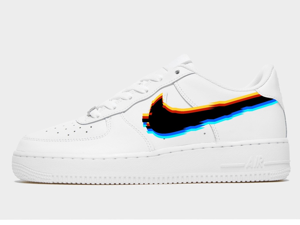 AF1 Glitch Effect - 4 Swooshes 